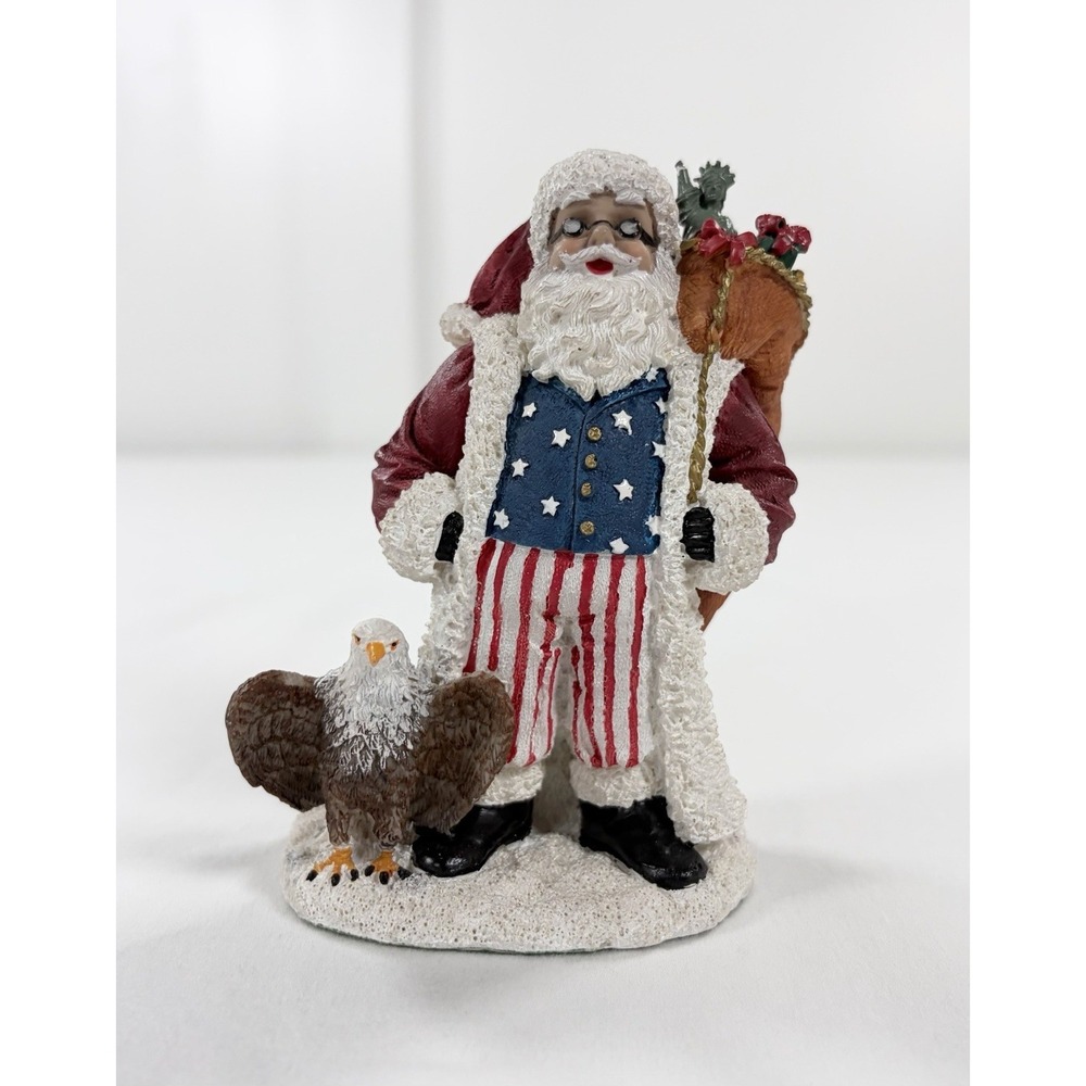Vintage 2002 International Santa Claus Collection United States Patriotic Decor
